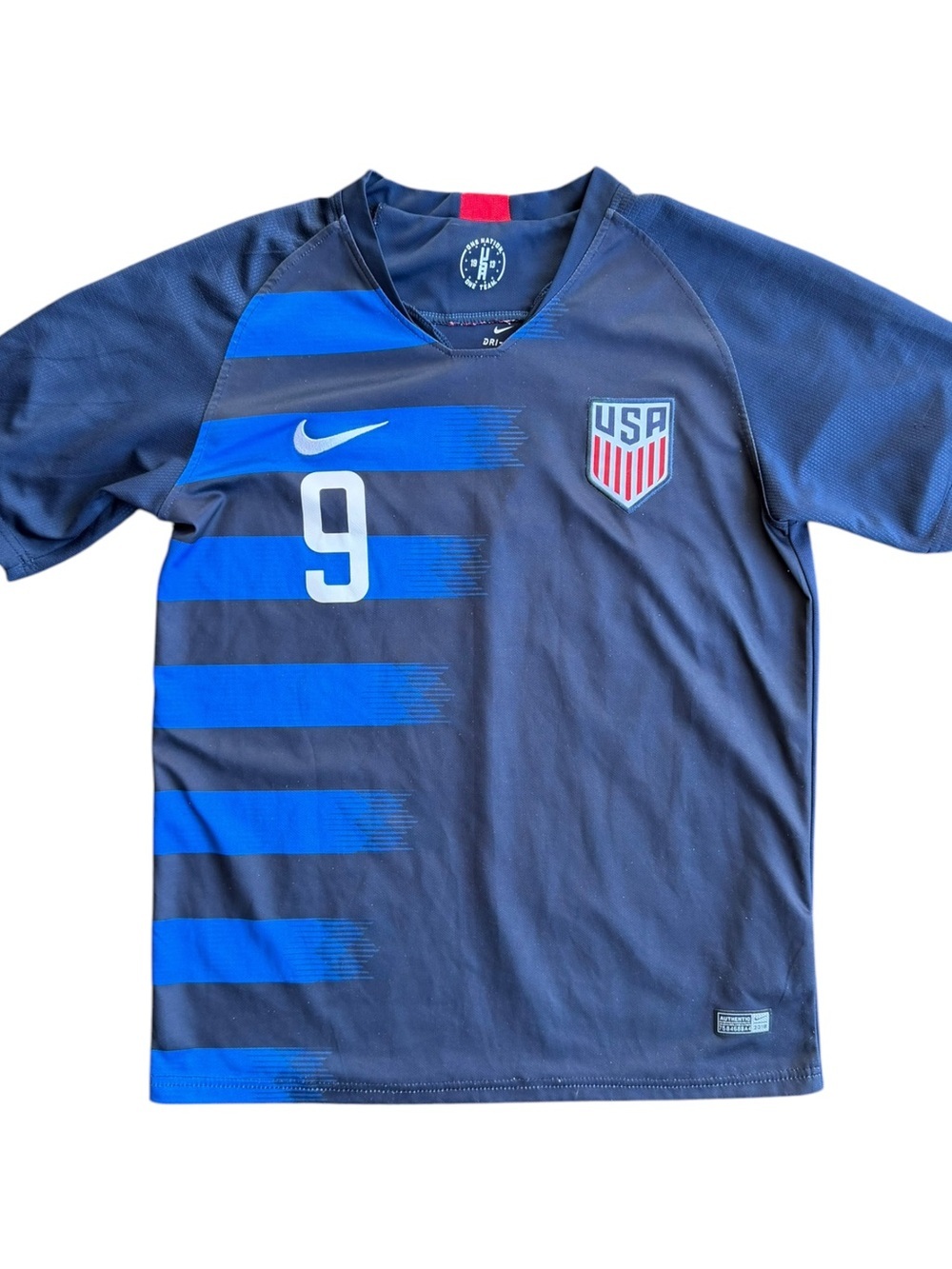 2018 USA USMNT Nike Away National Soccer Jersey #9 Size: M